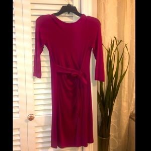 Magenta knee length dress